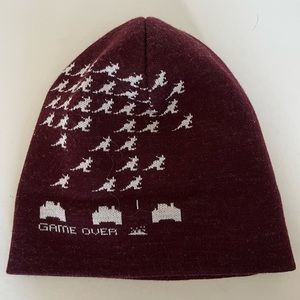Kangol maroon Space Invaders beanie
